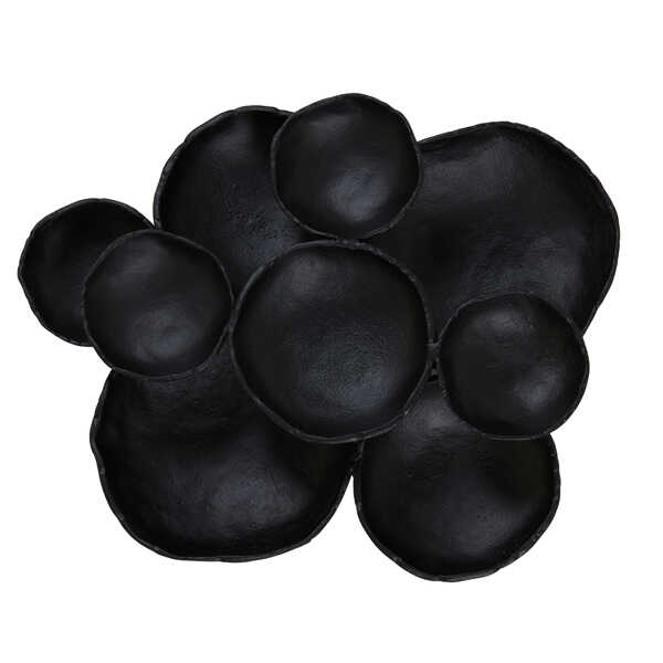 Wandornament LAMABO 53x10x43cm – Mat Zwart