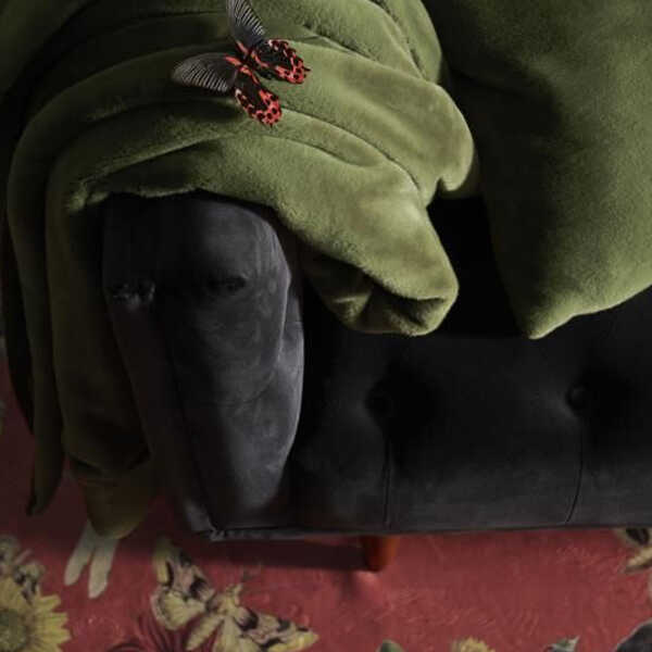 Essenza Plaid Furry 150x200cm - Moss - Afbeelding 3