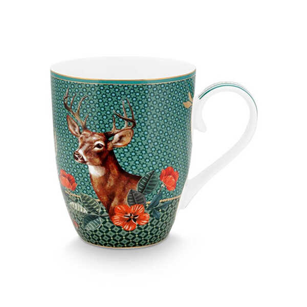 Pip Studio Winter Wonderland Mok Groot 350ml - Groen