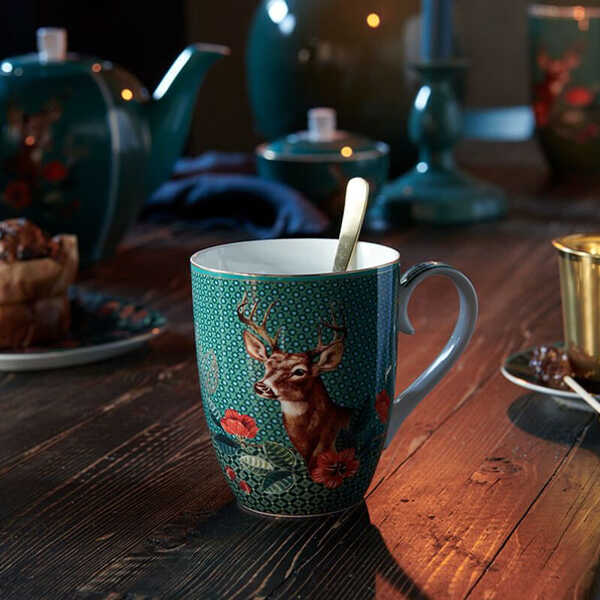 Pip Studio Winter Wonderland Mok Groot 350ml - Groen - Afbeelding 2