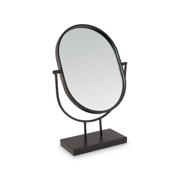 vtwonen Spiegel op standaard Ovaal - Zwart