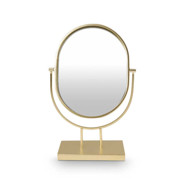 vtwonen Spiegel op standaard Ovaal - Goud - Afbeelding 2
