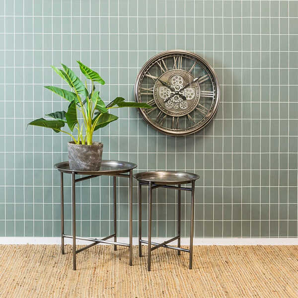 Klok Levi S Ø53,5cm - Zilver - Afbeelding 2