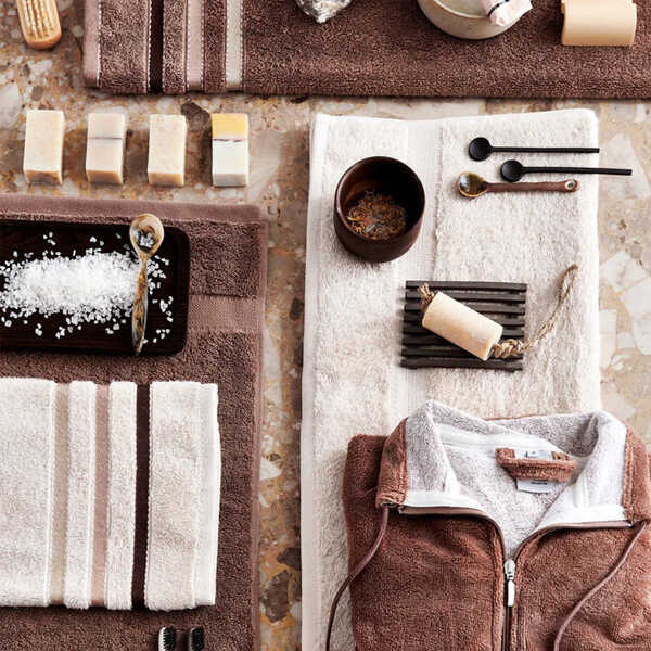 Vandyck PRESTIGE PLAIN Handdoek (60X110cm) - Cream Tan - Afbeelding 2