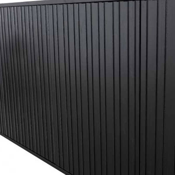 WOOOD Dressoir New Gravure 200cm - Grenen Zwart - Afbeelding 3