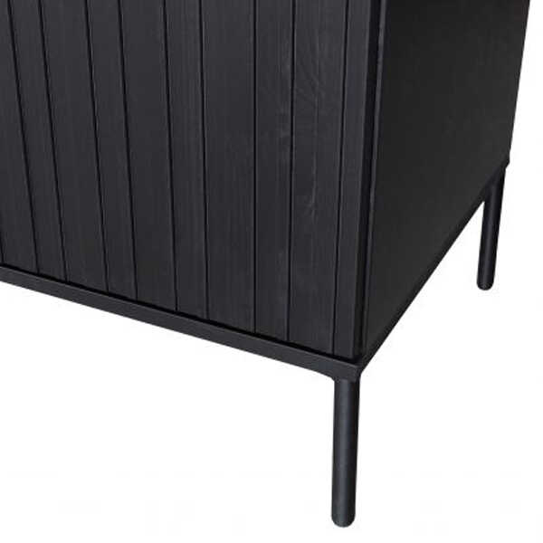 WOOOD Dressoir New Gravure 200cm - Grenen Zwart - Afbeelding 5