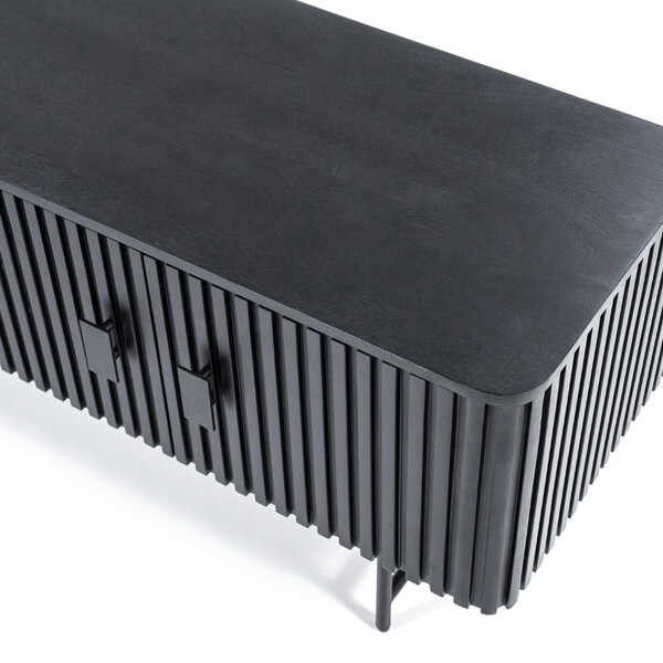 TV-meubel Remi 4-deurs 170cm - Zwart - Afbeelding 7