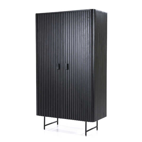 Kabinet Remi 2-deurs 96cm - Zwart - Afbeelding 6