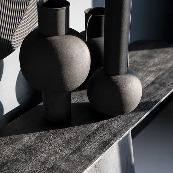 Sidetable Aron 180x40cm - Zwart - Afbeelding 4