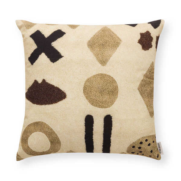 vtwonen Sierkussen Symbols Vierkant 45x45cm - Multi