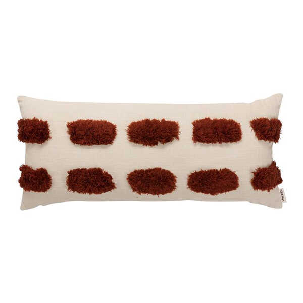 vtwonen Sierkussen Stitch Geborduurd Rechthoek 70x30cm - Terra - OP=OP