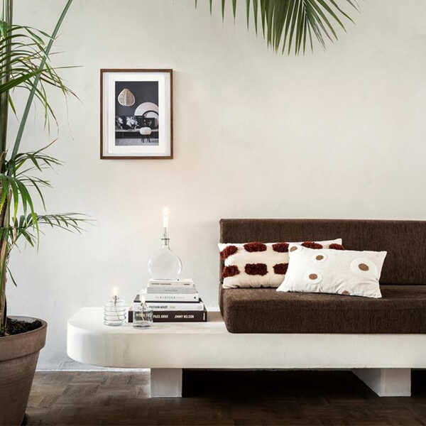 vtwonen Sierkussen Stitch Geborduurd Rechthoek 70x30cm - Terra - OP=OP - Afbeelding 4