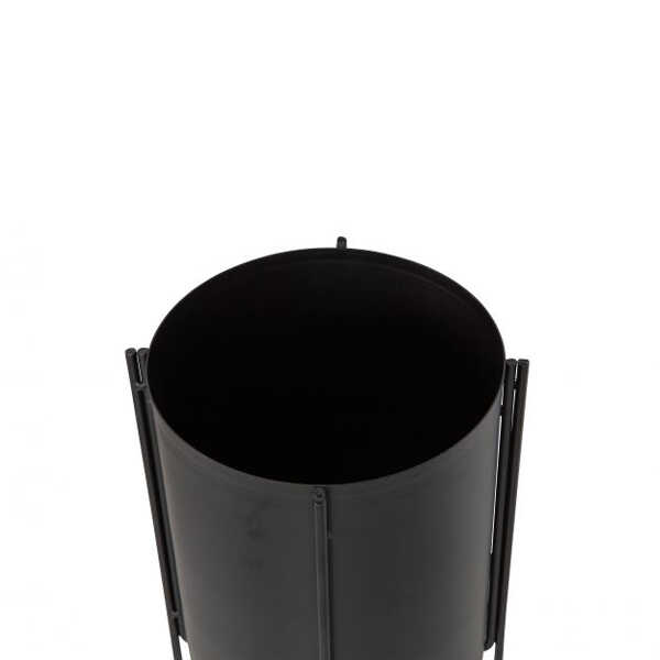 WOOOD Plantenpot Arda 48cm Metaal - Zwart - Afbeelding 2