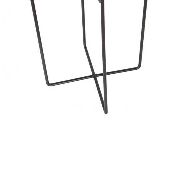 WOOOD Plantenpot Arda 48cm Metaal - Zwart - Afbeelding 3