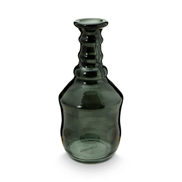 vtwonen Vaas Bottle 23cm Glas - Zwart