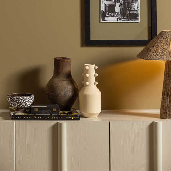 WOOOD Dressoir Basu 200cm - Grenen Dust - Afbeelding 5