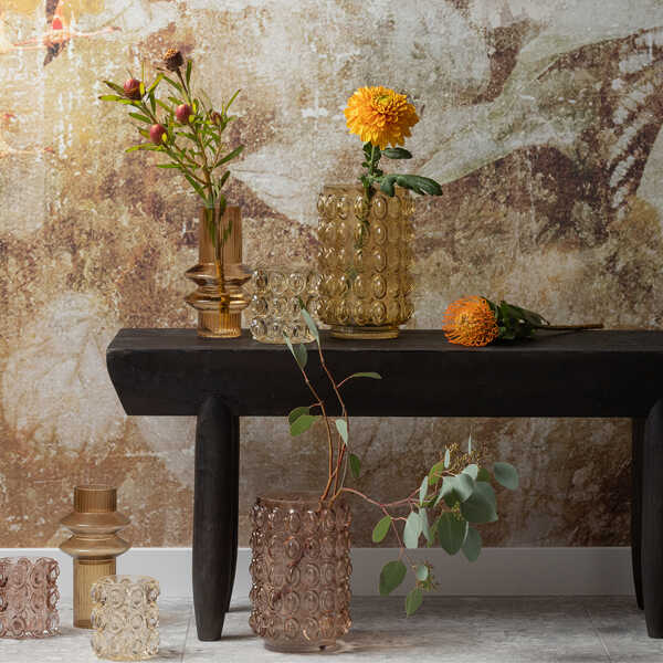 BePureHome Vaas Bump Glas - Hop - Afbeelding 2