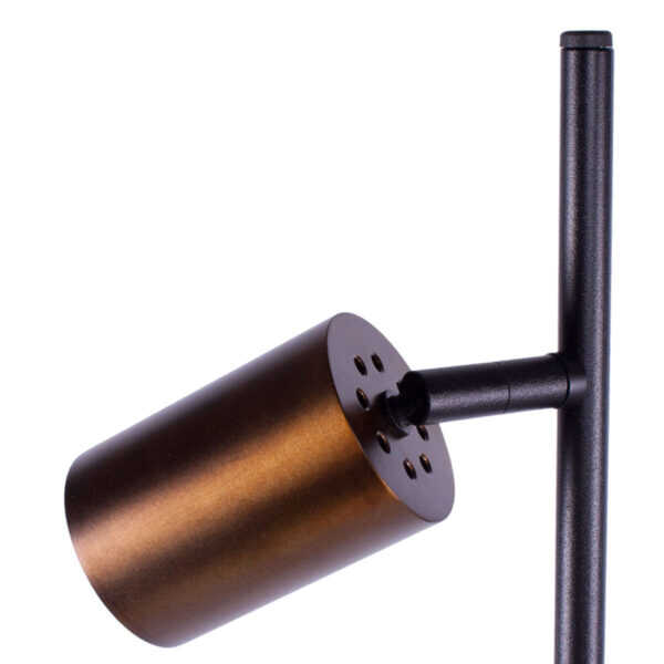 Vloerlamp Bounce 2-lichts 153cm - Mat Zwart / Antique Brass - Afbeelding 3