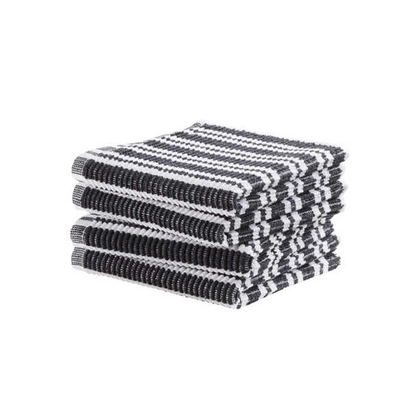 DDDDD Vaatdoek Stripe 30x30cm - Black - Afbeelding 3