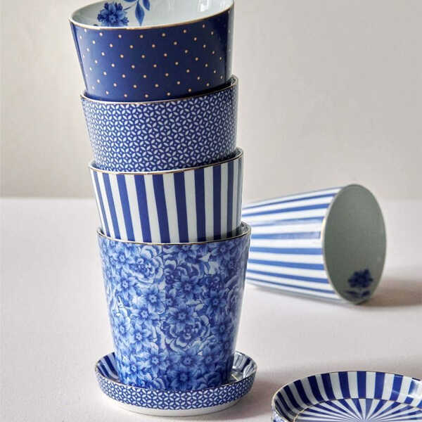 Pip Studio Royal Tiles Mok & Theetip - Blauw - Afbeelding 4