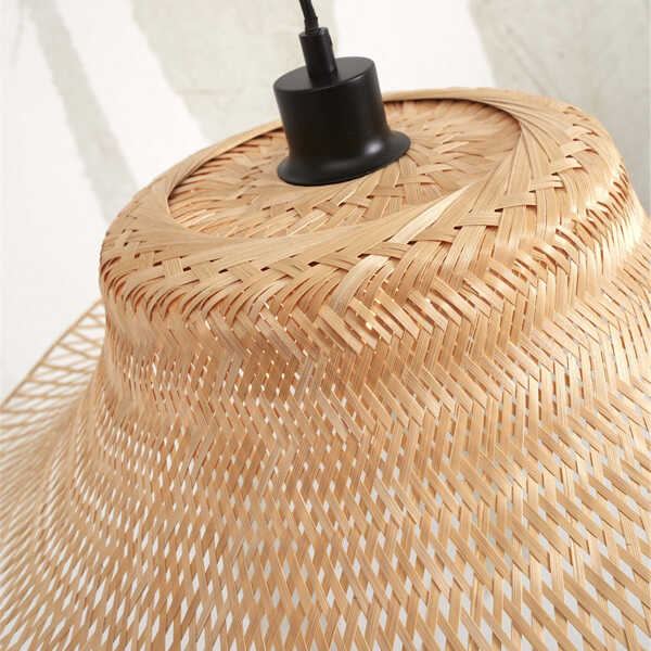Hanglamp Ibiza Wavy Ø65x20cm Bamboe - Naturel - Afbeelding 4