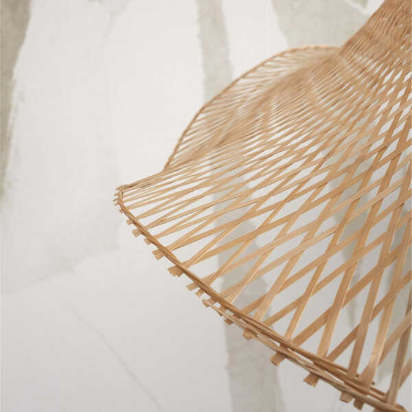 Hanglamp Ibiza Wavy Ø65x20cm Bamboe - Naturel - Afbeelding 5