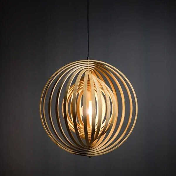 ETH Hanglamp Woody Ø59cm - Naturel - Afbeelding 4