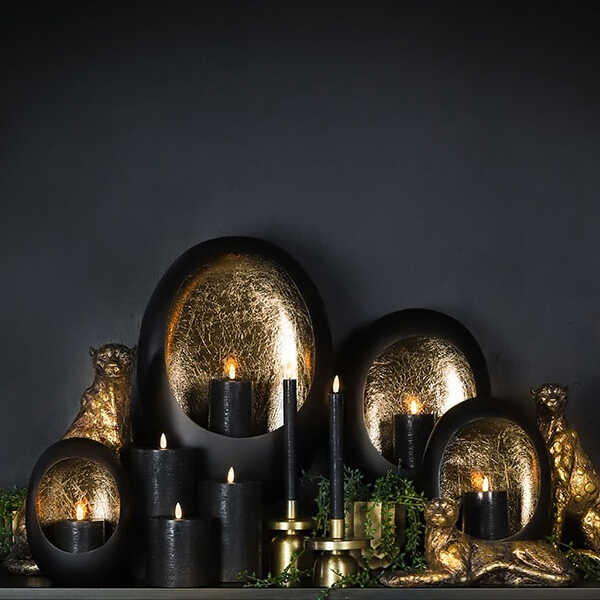 Stompkaars Lyon Ø7,5x12,5cm LED - Zwart - Afbeelding 3