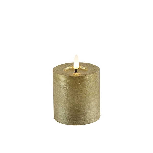 Stompkaars Lyon Ø7,5x8cm LED - Goud