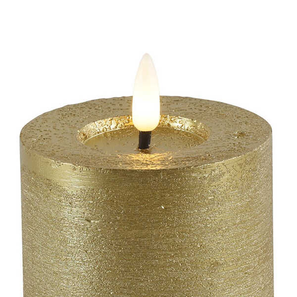 Stompkaars Lyon Ø7,5x8cm LED - Goud - Afbeelding 3