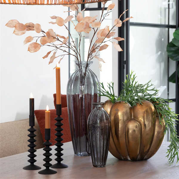 Dinerkaars Lyon set/2 15cm LED - Zwart - Afbeelding 2