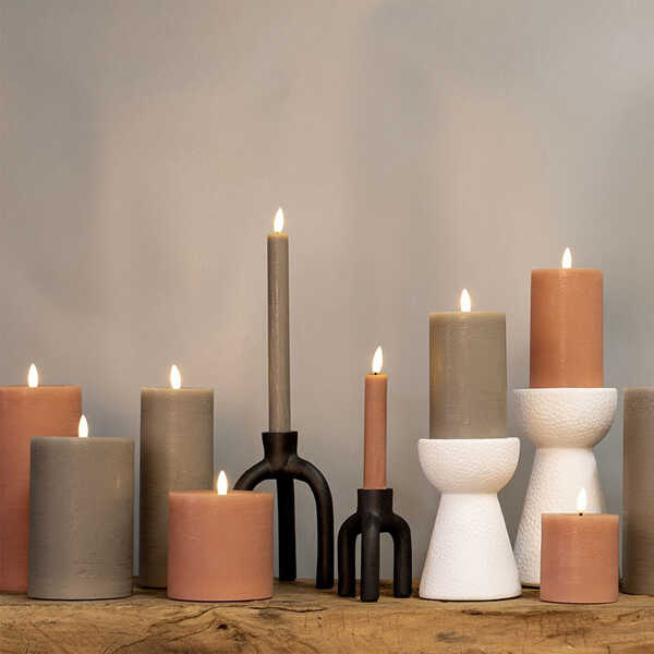 Dinerkaars Lyon set/2 15cm LED - Roze - Afbeelding 2