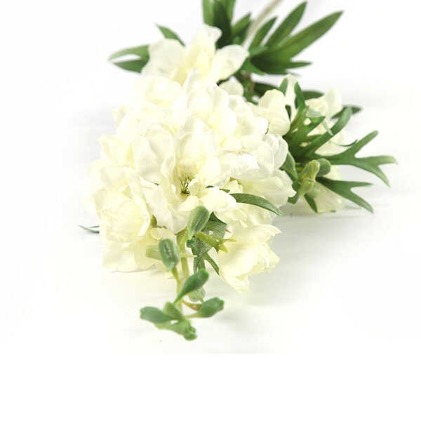 Kunsttak Delphinium Jesika 94cm - Crème - Afbeelding 2