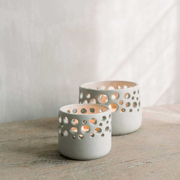 Leeff Theelichthouder Timor L - Naturel - Afbeelding 3