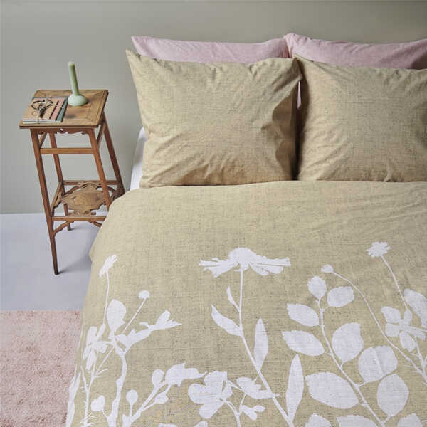 Ariadne Dekbedovertrek Plant - Yellow - OP=OP - Afbeelding 4