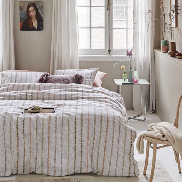 Ariadne Dekbedovertrek Soft Lines - Offwhite - OP=OP - Afbeelding 2