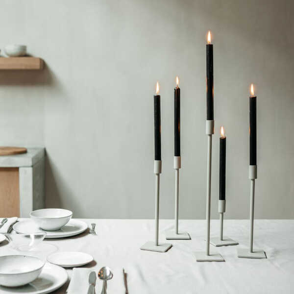 Leeff Kandelaar Cleo L - Grijs - Afbeelding 2