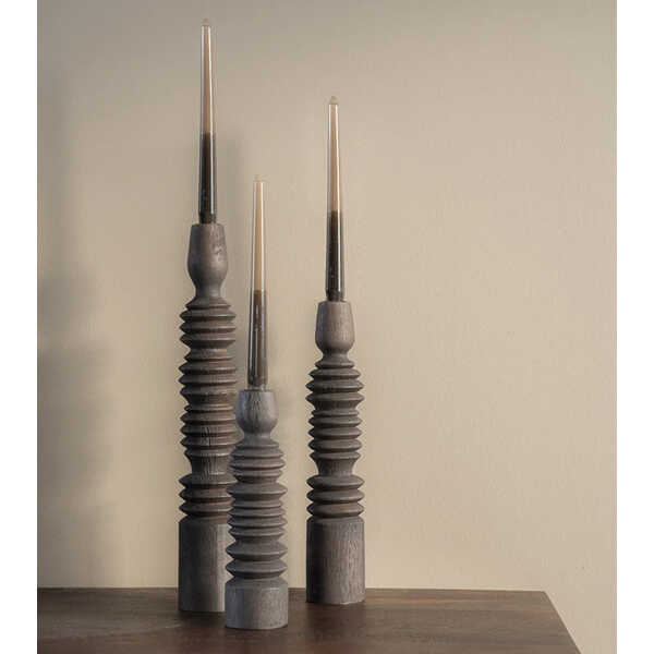 Kandelaar Totem set/3 - Brown - Afbeelding 2