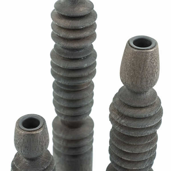 Kandelaar Totem set/3 - Brown - Afbeelding 4
