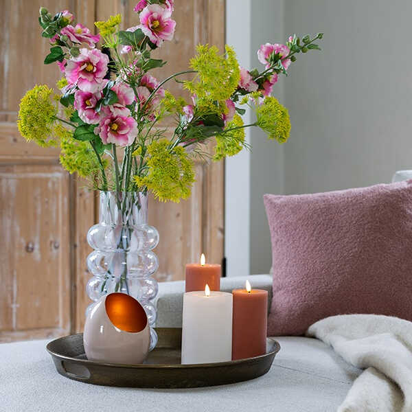 Stompkaars Lyon Ø10x15cm LED - Wit - Afbeelding 2