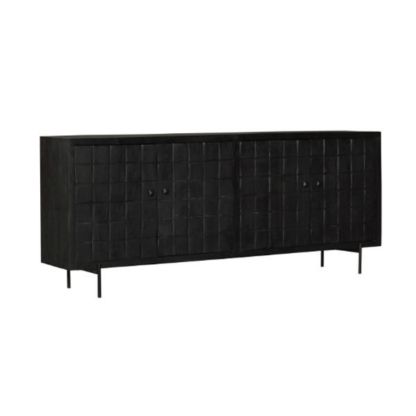 Dressoir Brandy 220cm - Zwart - Afbeelding 5