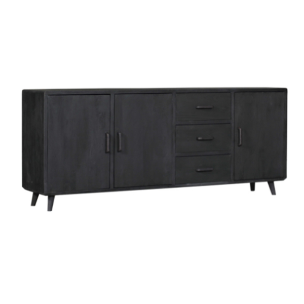 Dressoir Omaha 220cm - Zwart - Afbeelding 5