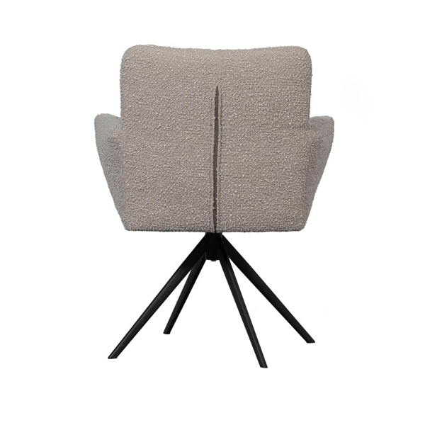 WOOOD Draaistoel Vinny met armleuning Bouclé - Zand - Afbeelding 6