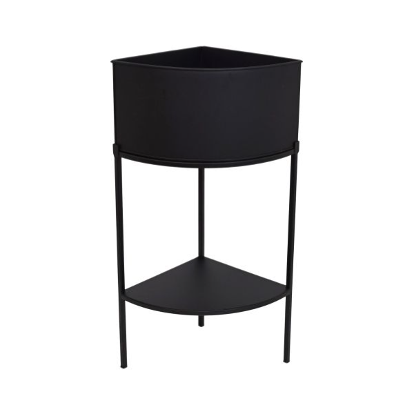 Plantenbak Flora Hoek - Zwart - Metaal