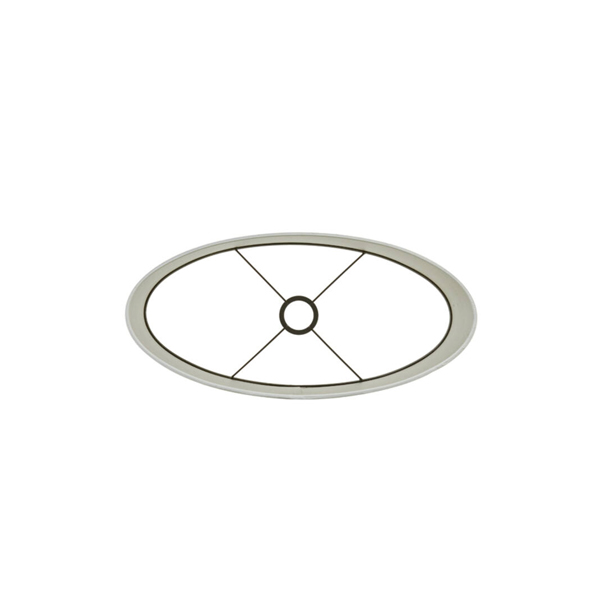 Lampenkap SAVERNA Ovaal 30x15x25cm - Eiwit - Afbeelding 3