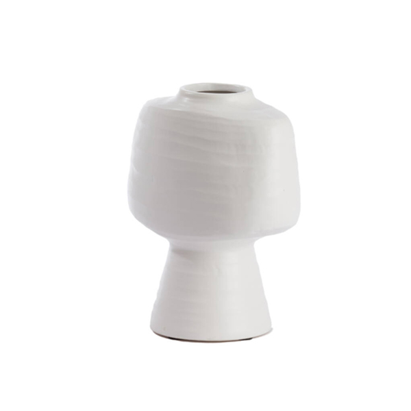 Vaas GANDORO 28,5cm Keramiek - Mat Crème - Afbeelding 4