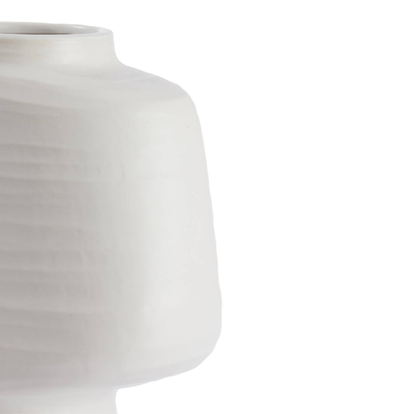 Vaas GANDORO 28,5cm Keramiek - Mat Crème - Afbeelding 2