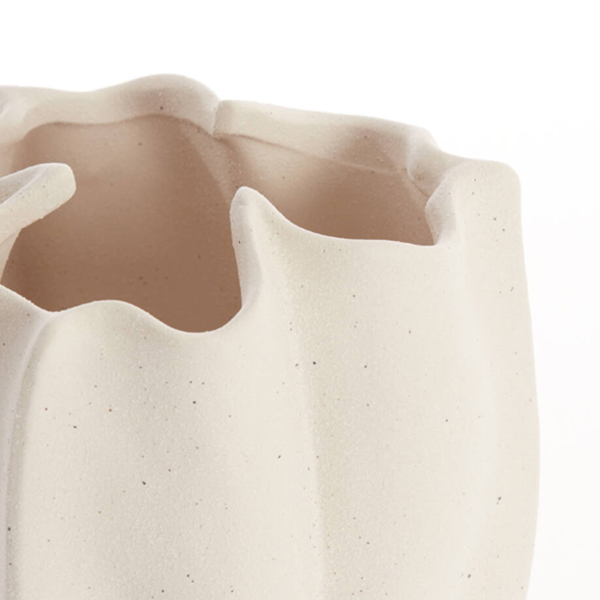 Vaas SANGULI 36,5cm Keramiek - Crème - Afbeelding 3