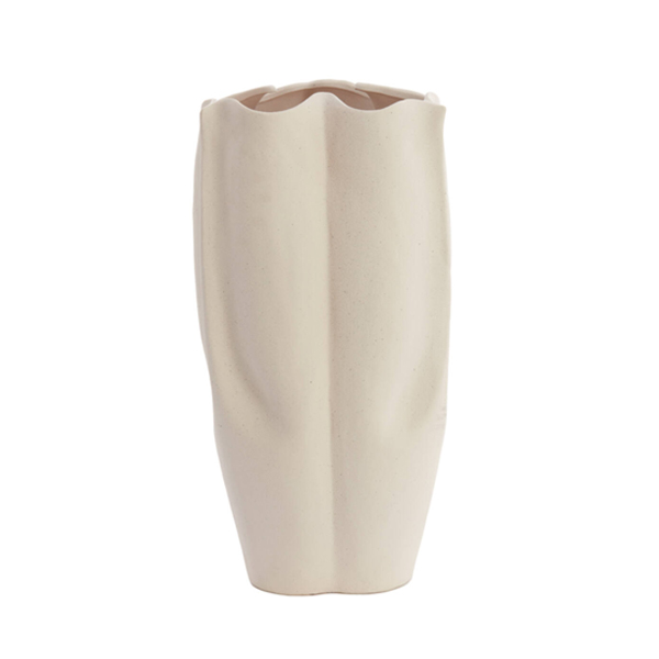 Vaas SANGULI 56cm Keramiek - Crème