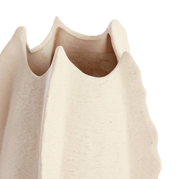 Vaas KELAPA Ø31x53cm Keramiek - Crème - Afbeelding 3